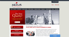 Desktop Screenshot of nexuscanadaimmigration.com