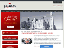 Tablet Screenshot of nexuscanadaimmigration.com